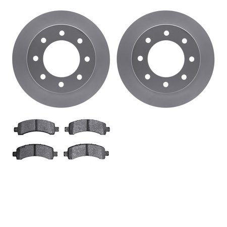 DYNAMIC FRICTION CO 4302-48029, Geospec Rotors with 3000 Series Ceramic Brake Pads, Silver 4302-48029